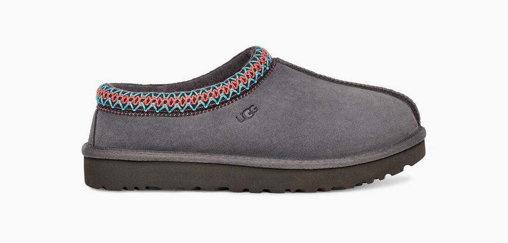 Ugg Tasman - Womens Slippers - Dark Grey - NZ (3179PFBMR)